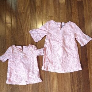 Janie and Jack Pink Lace Kids Dresses